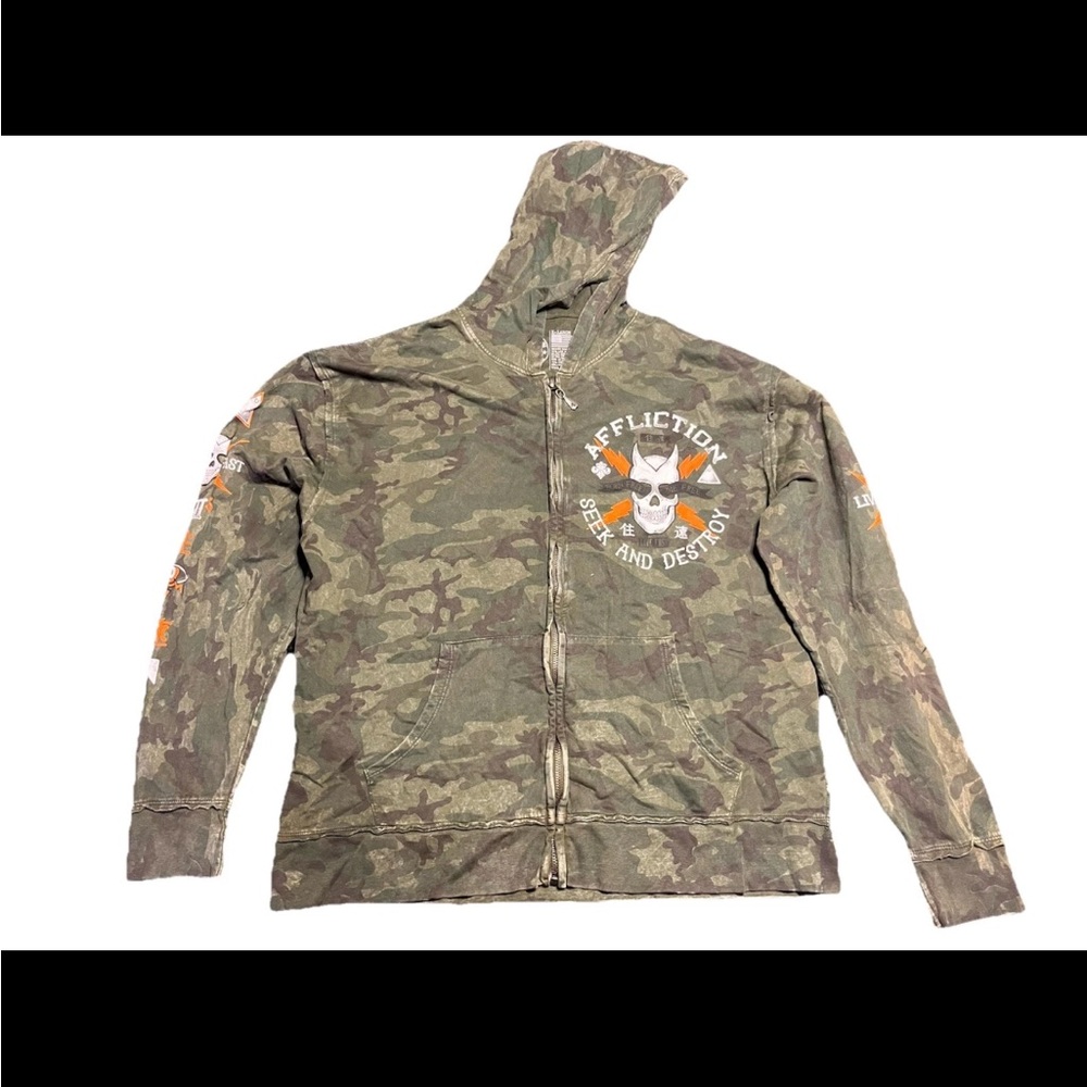 Men’s Affliction Zip Up Jacket Size XL